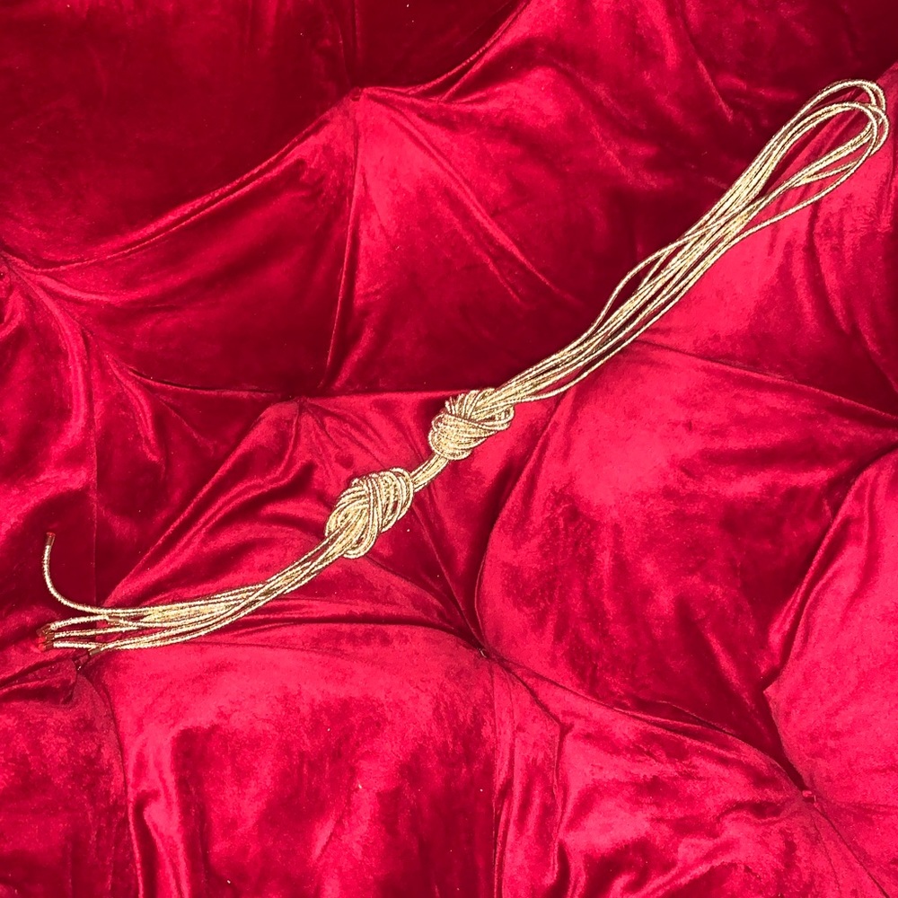 Double Knotted Gold Necklace and Choker